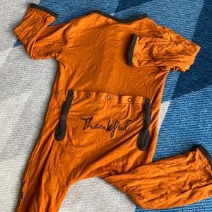 Kickee Pants 6-9 Thanksgiving coverall with snaps